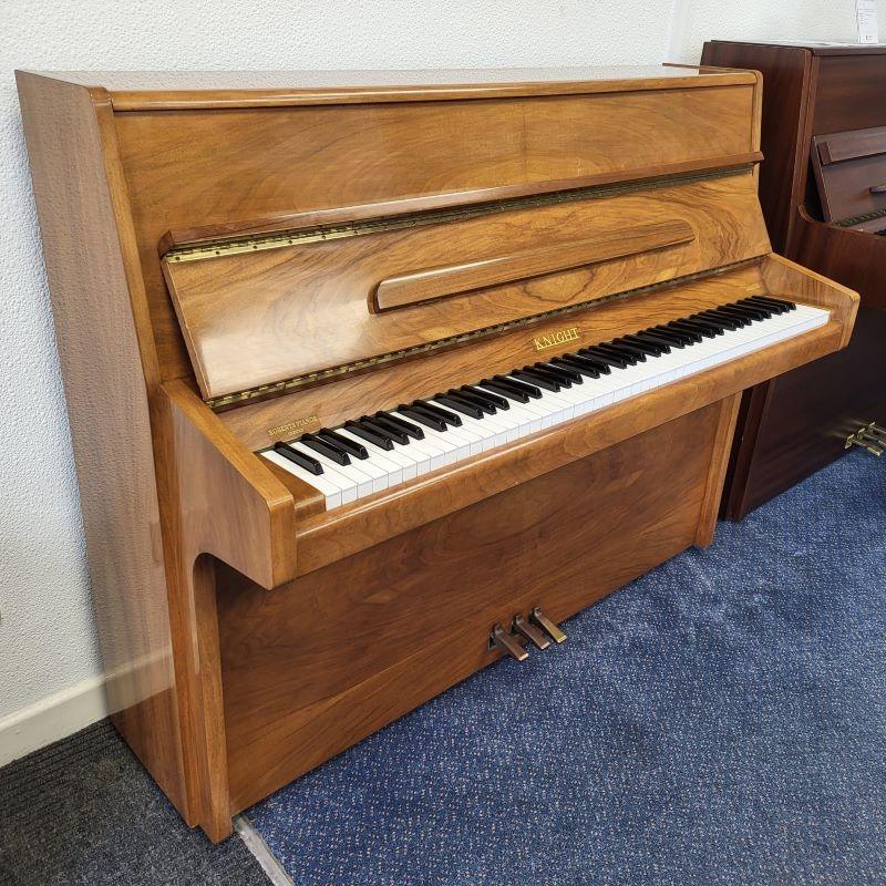 Knight upright Piano in walnut – Featured image – Roberts Pianos Oxford