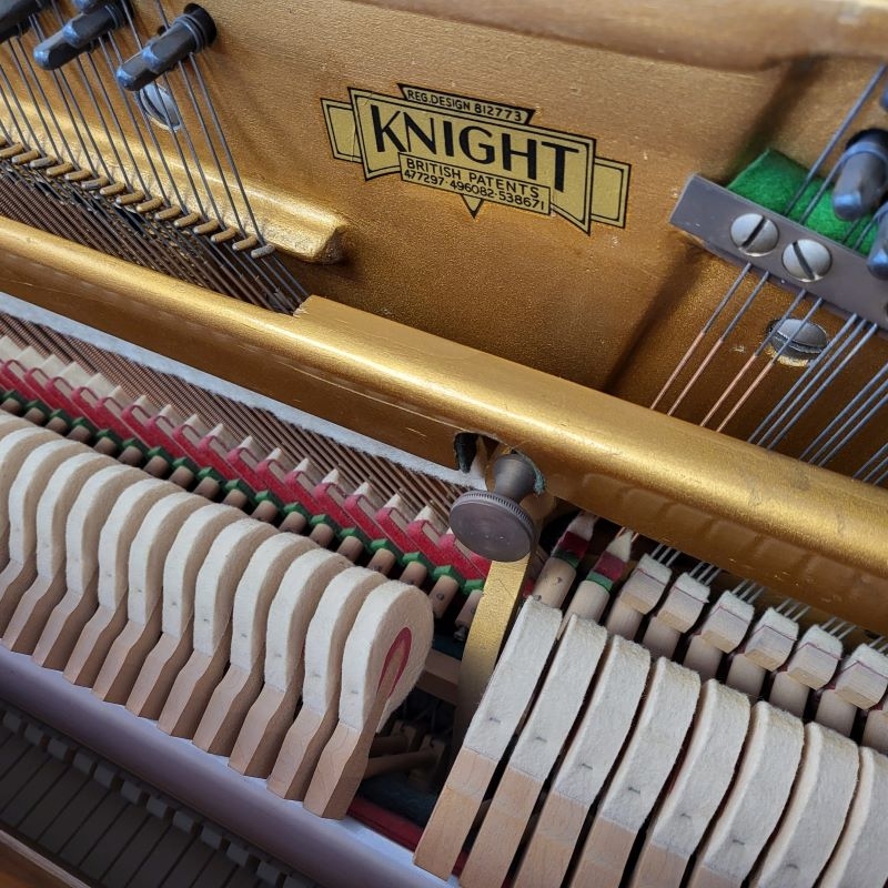 Knight upright Piano in walnut – Gallery image – Roberts Pianos Oxford