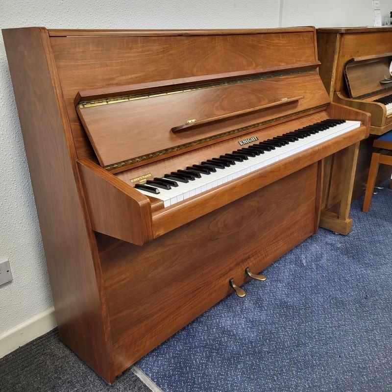 Knight K10 upright Piano in walnut – Featured image – Roberts Pianos Oxford