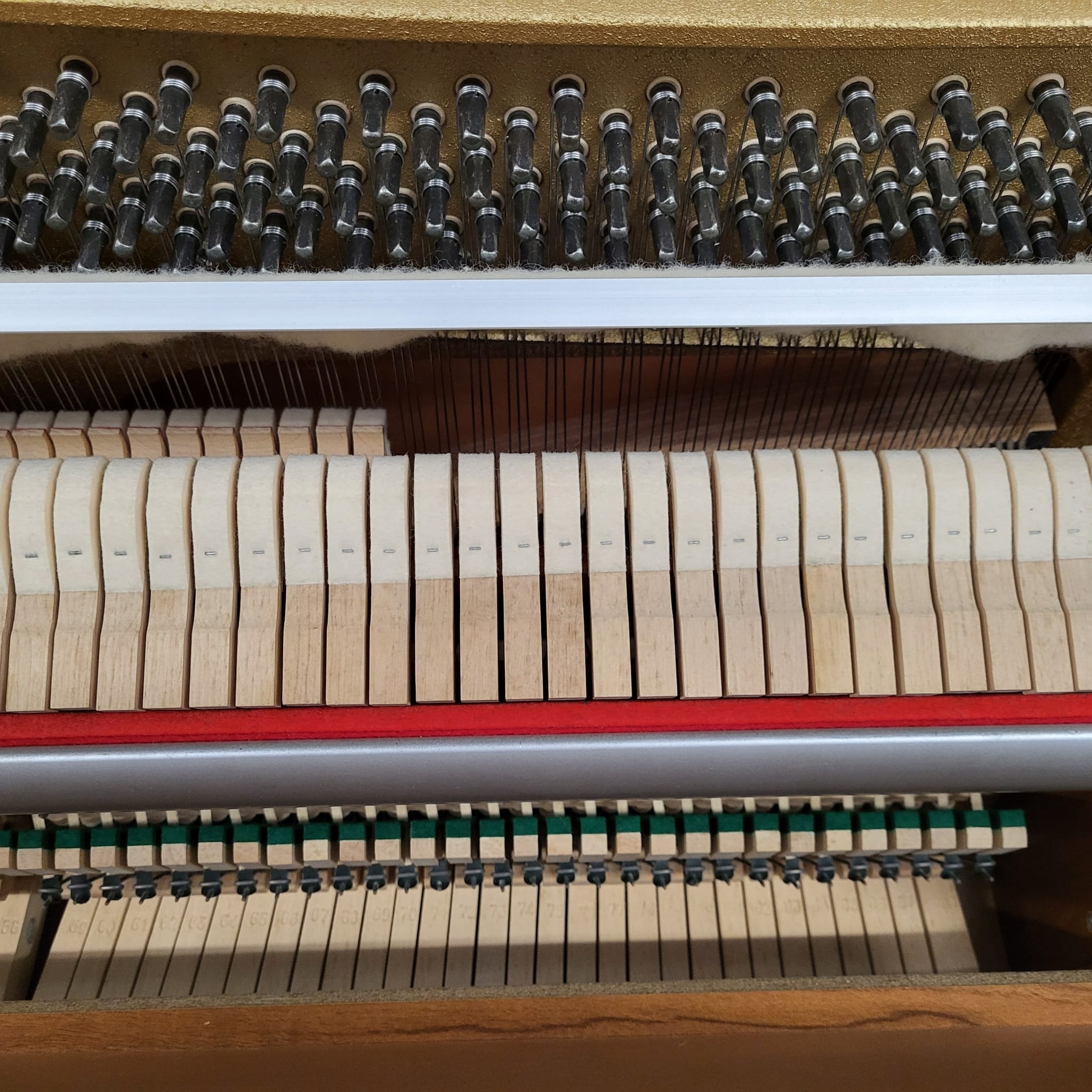 Fazer upright Piano in walnut effect – Gallery image – Roberts Pianos Oxford