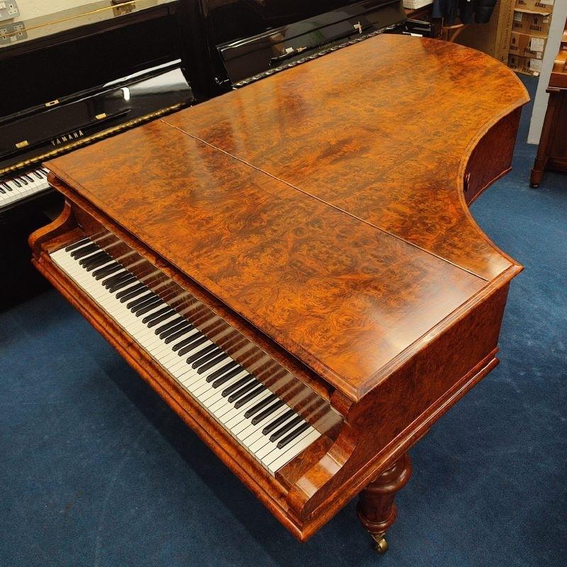 Bechstein V grand Piano in burr walnut – Gallery image – Roberts Pianos Oxford