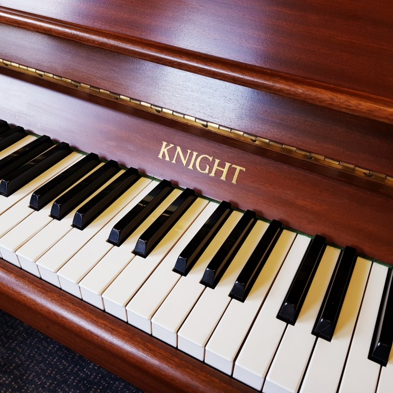 Knight K10 upright Piano in mahogany – Gallery image – Roberts Pianos Oxford