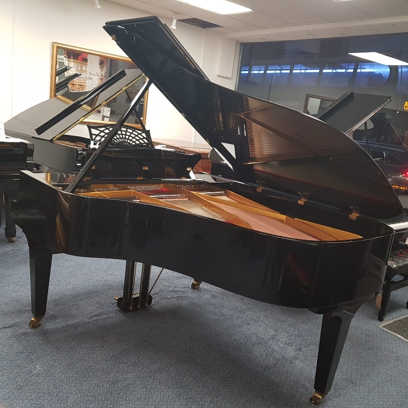 Grotrian Steinweg 192 grand Piano in Black – Gallery image – Roberts Pianos Oxford