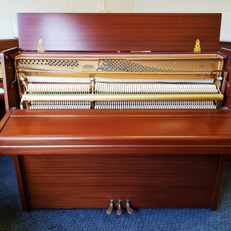 Knight K10 upright Piano in mahogany – Gallery image – Roberts Pianos Oxford
