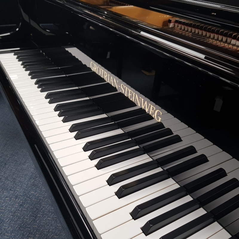Grotrian Steinweg 192 grand Piano in Black – Gallery image – Roberts Pianos Oxford
