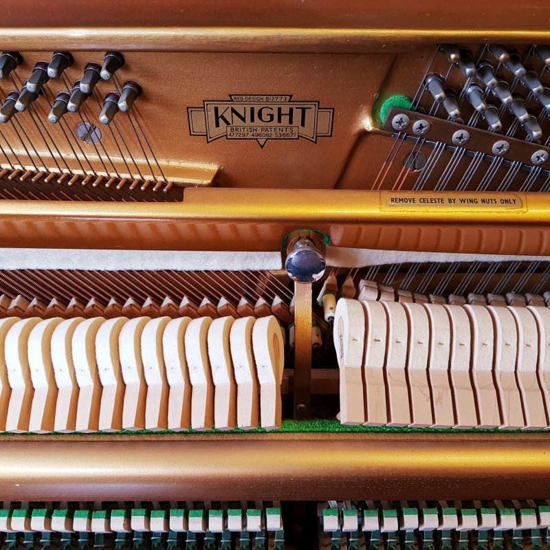 Knight K10 upright Piano in mahogany – Gallery image – Roberts Pianos Oxford