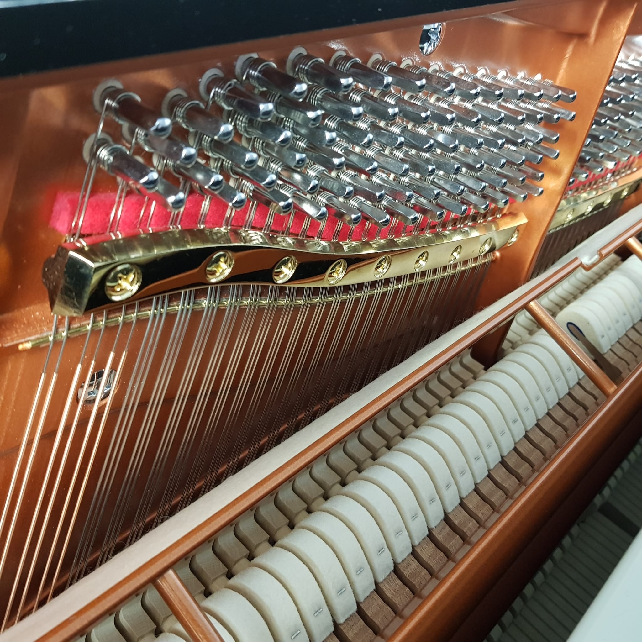 Feurich 133 upright Piano in Black – Gallery image – Roberts Pianos Oxford