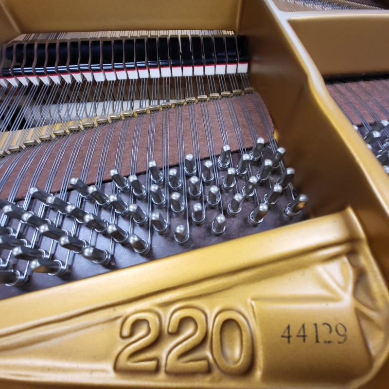 Grotrian Steinweg model 220 grand Piano in black – Gallery image – Roberts Pianos Oxford