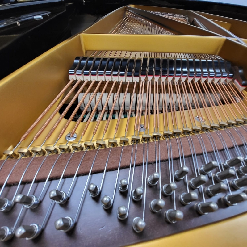 Grotrian Steinweg model 220 grand Piano in black – Gallery image – Roberts Pianos Oxford