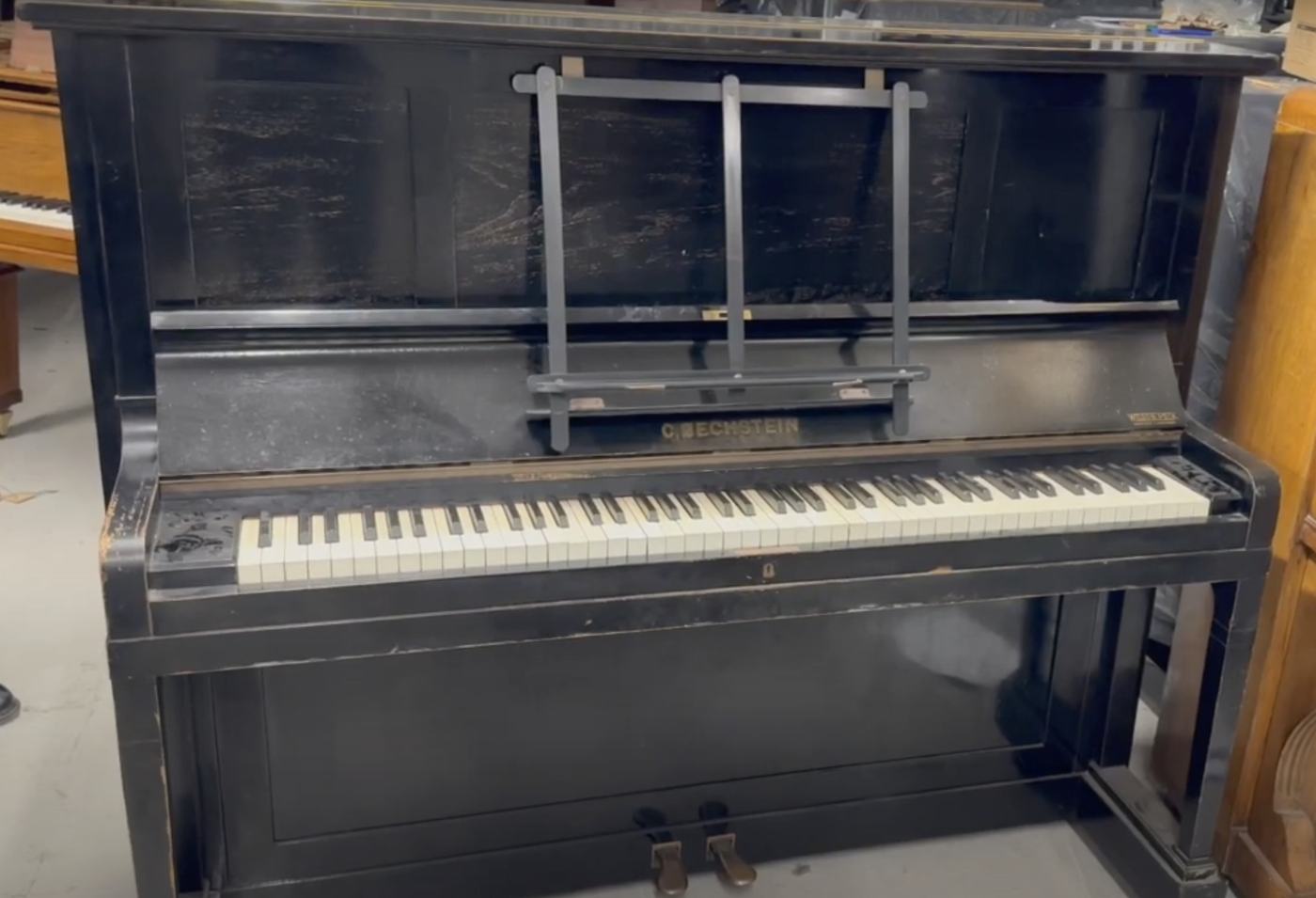 Bechstein 8 upright Piano in black – Featured image – Roberts Pianos Oxford