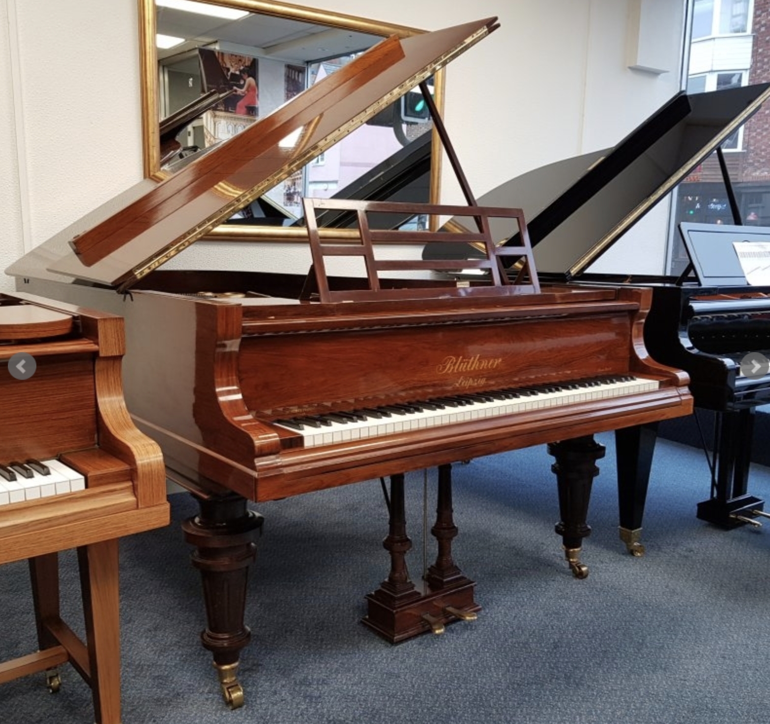 Bluthner VII grand Piano in rosewood – Gallery image – Roberts Pianos Oxford