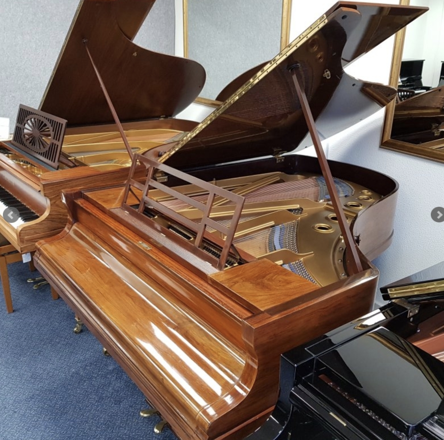 Bluthner VII grand Piano in rosewood – Gallery image – Roberts Pianos Oxford