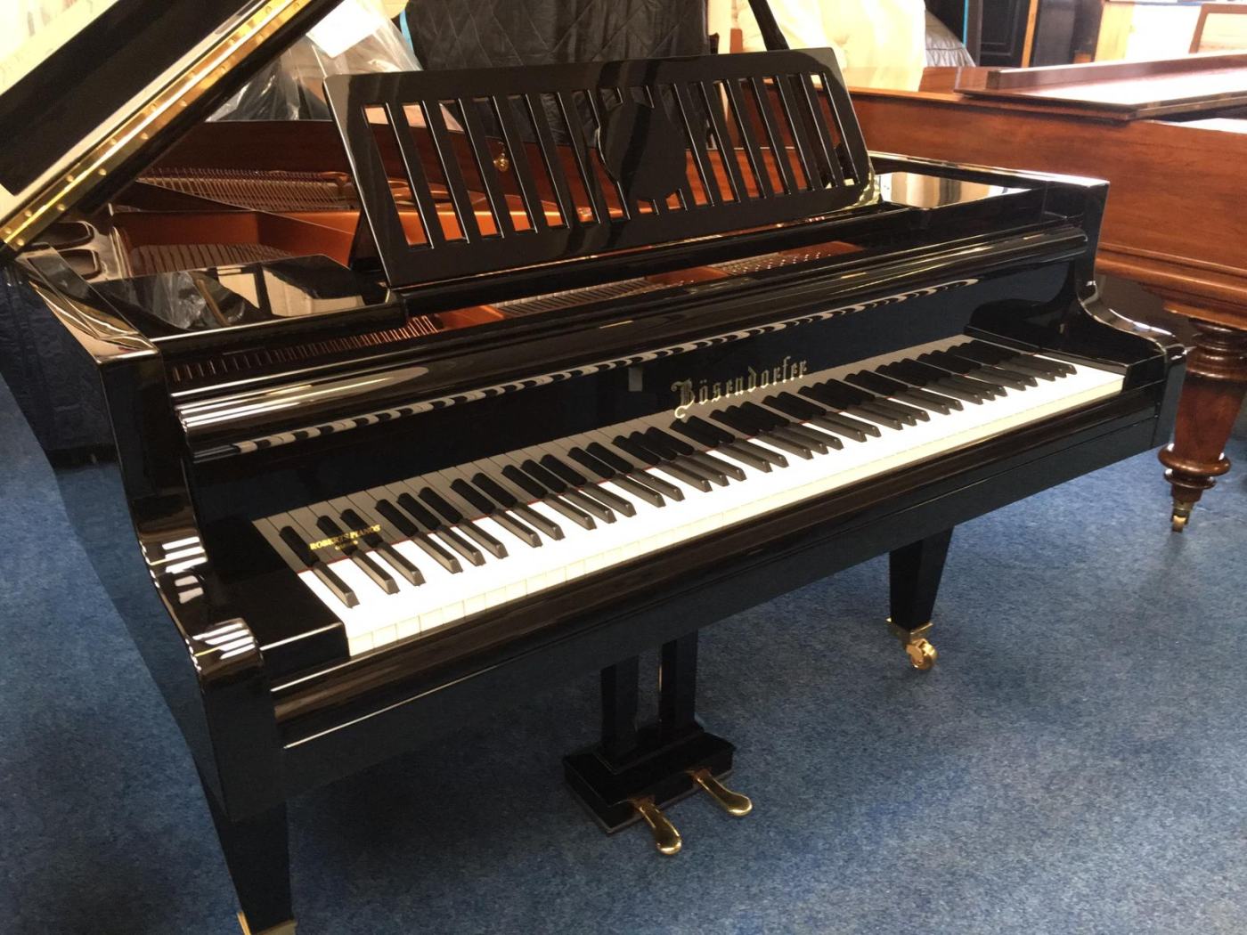 Bosendorfer 190 grand Piano in bright black – Featured image – Roberts Pianos Oxford
