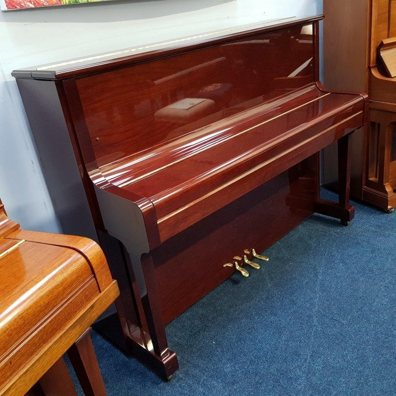 Boston 118 upright Piano in Mahogany – Gallery image – Roberts Pianos Oxford