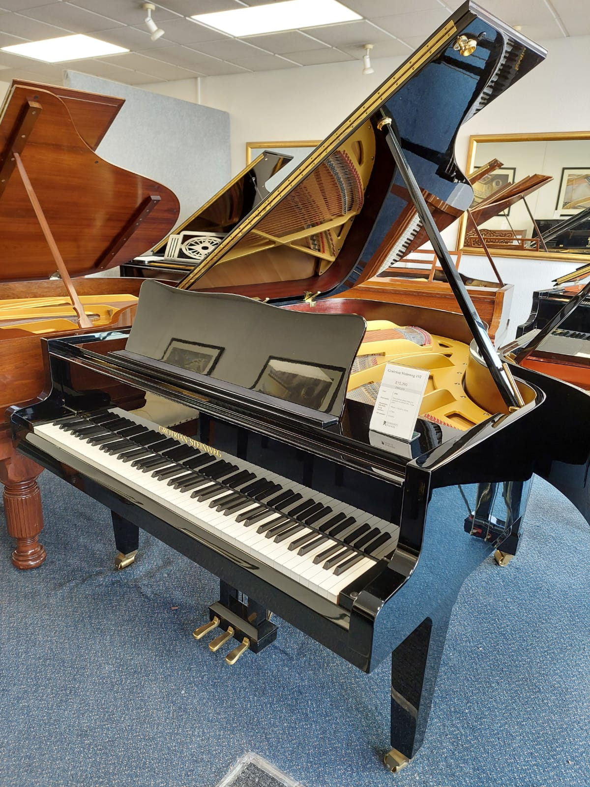 Grotrian Steinweg 192 grand Piano in black – Gallery image – Roberts Pianos Oxford