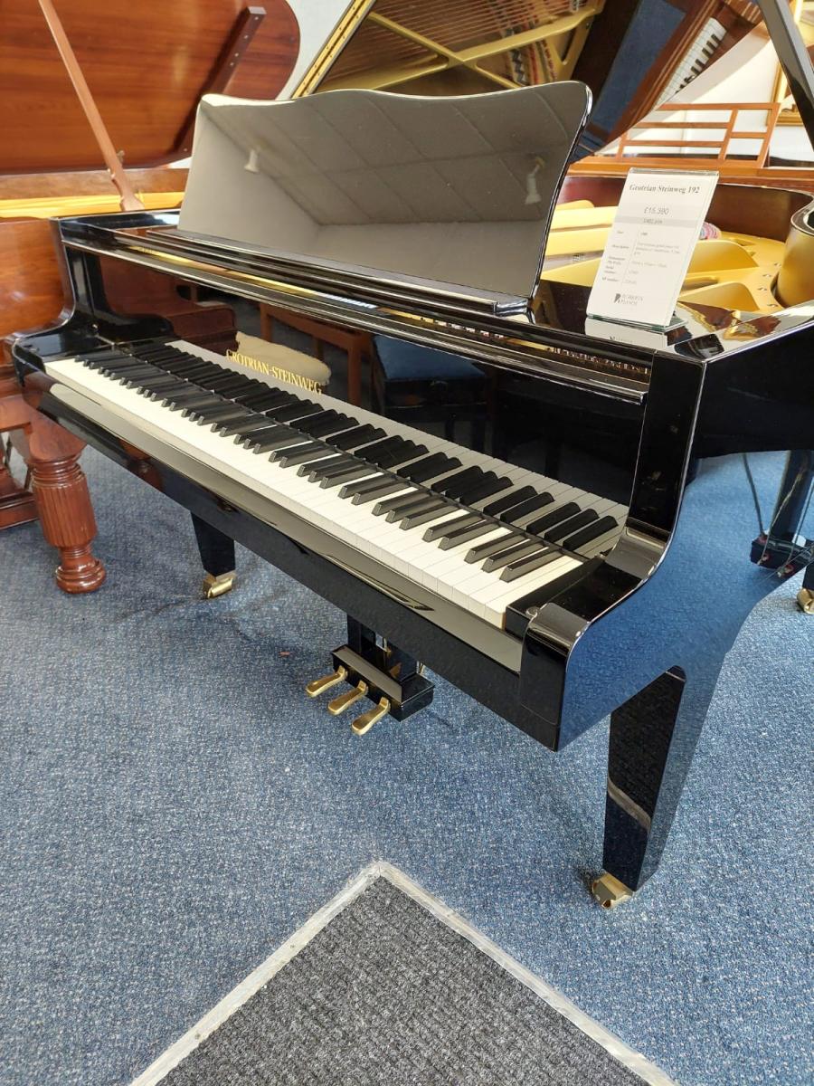 Grotrian Steinweg 192 grand Piano in black – Gallery image – Roberts Pianos Oxford