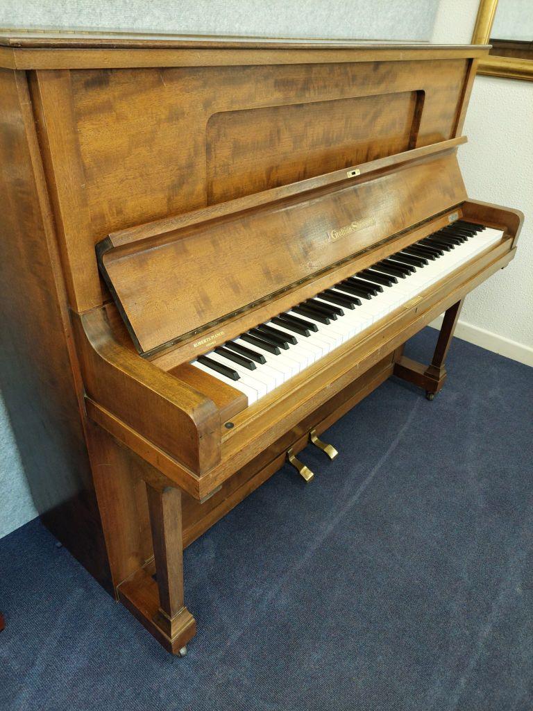Grotrian Steinweg 120 upright Piano in mahogany – Featured image – Roberts Pianos Oxford
