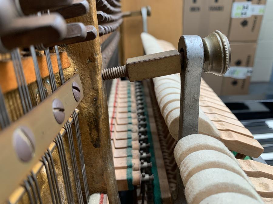 Grotrian Steinweg 120 upright Piano in black – Gallery image – Roberts Pianos Oxford