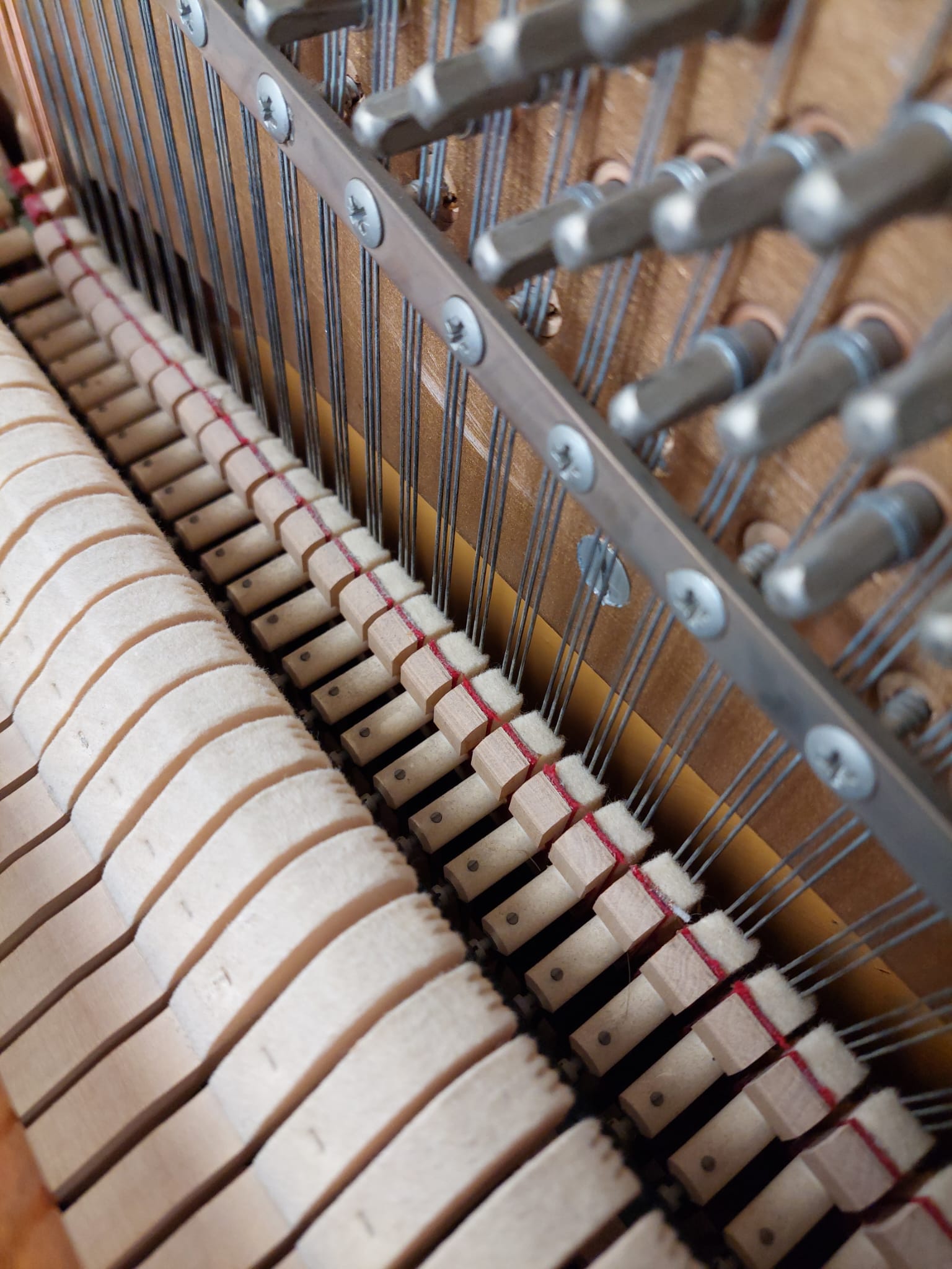 Knight K10 Upright Piano in Walnut – Gallery image – Roberts Pianos Oxford
