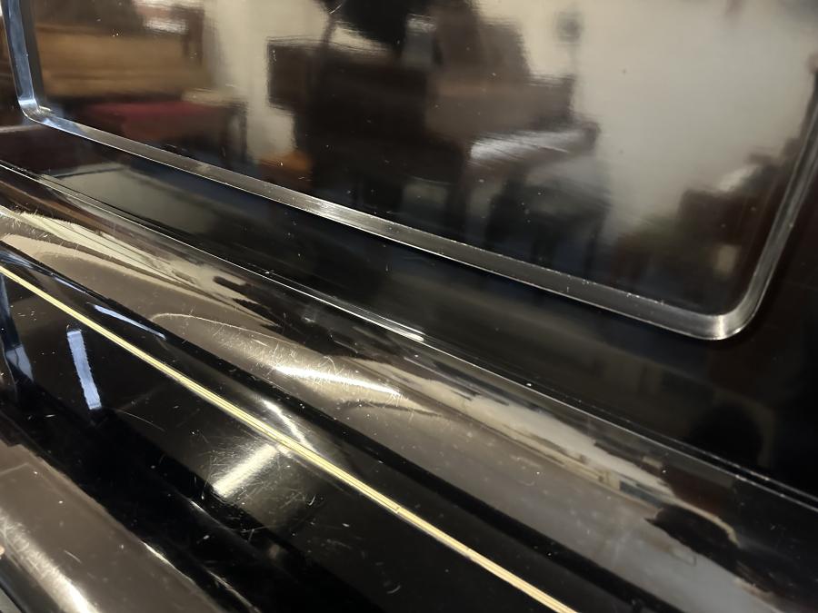 Grotrian Steinweg 120 upright Piano in black – Gallery image – Roberts Pianos Oxford
