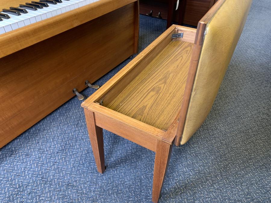 Knight K20 upright Piano in Teak or light mahogany – Gallery image – Roberts Pianos Oxford
