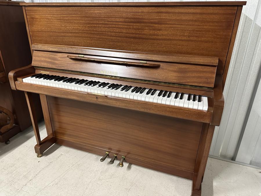 Welmar 125 upright Piano in Mahogany – Gallery image – Roberts Pianos Oxford