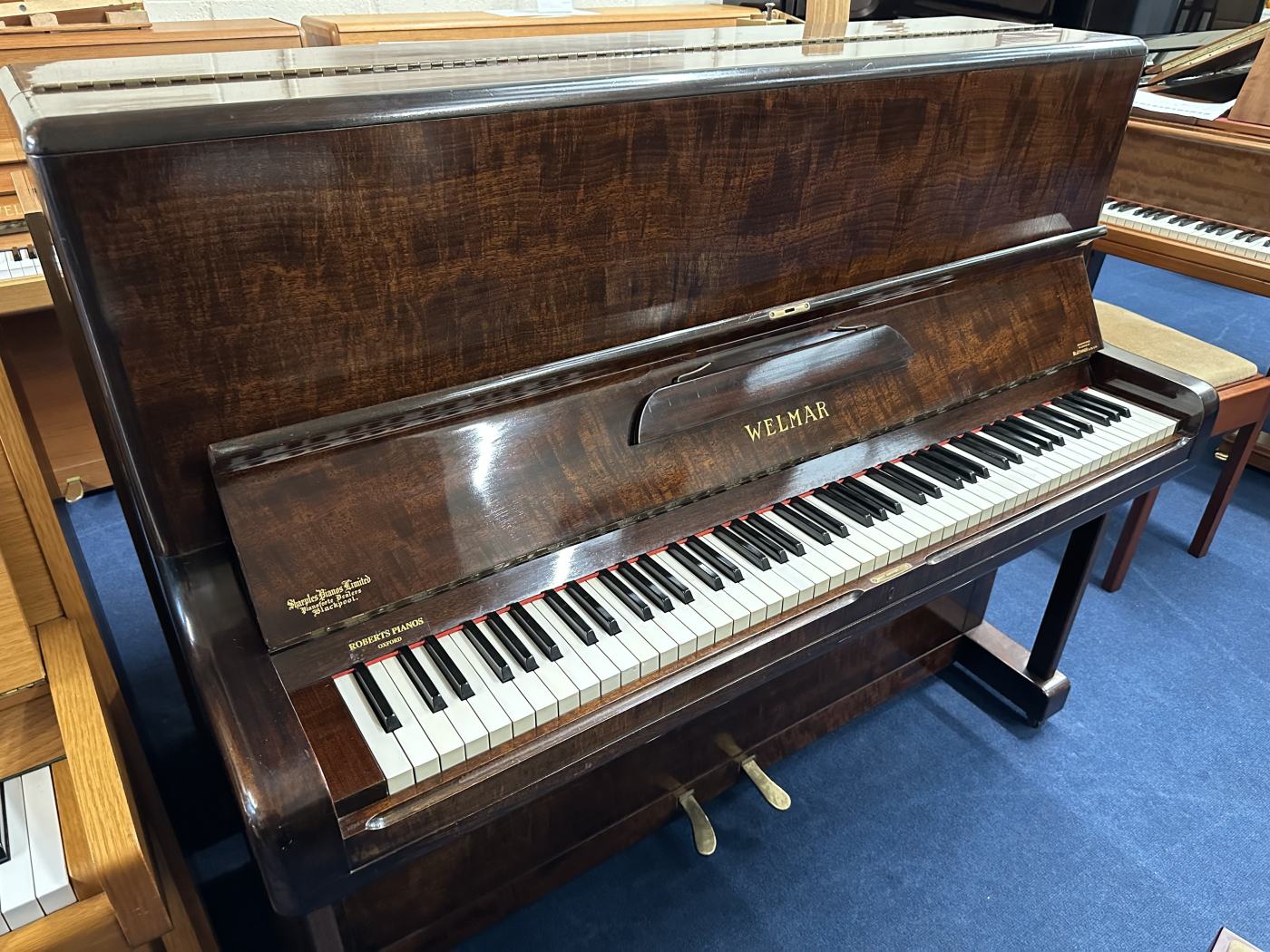 Welmar upright Piano in mahogany – Featured image – Roberts Pianos Oxford