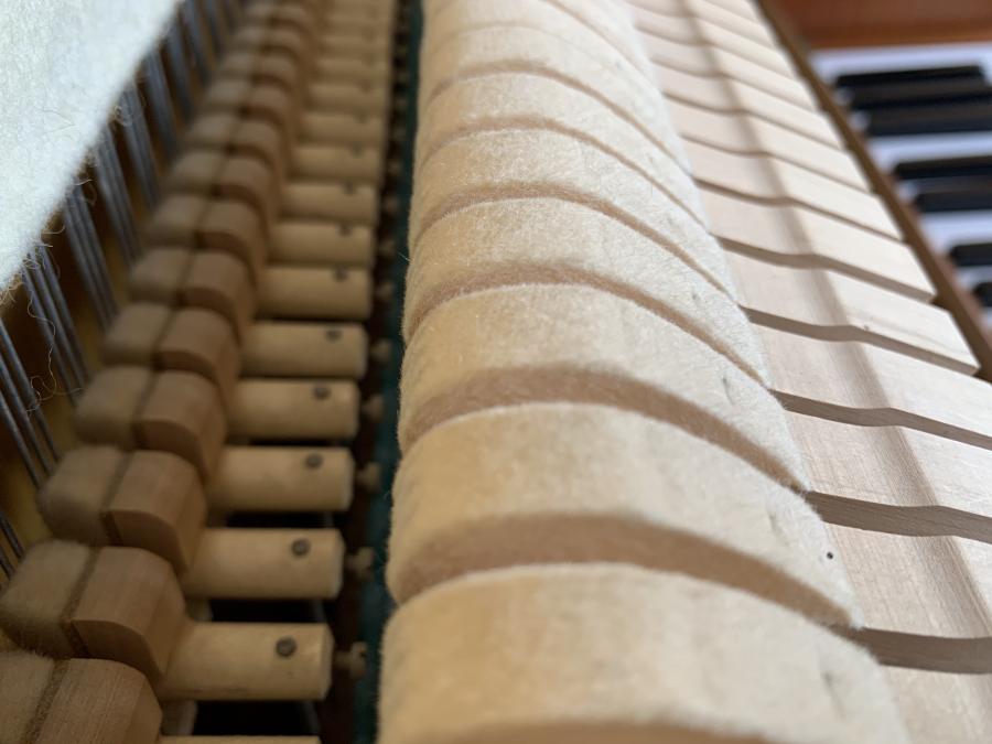 Knight K6 upright Piano in teak – Gallery image – Roberts Pianos Oxford