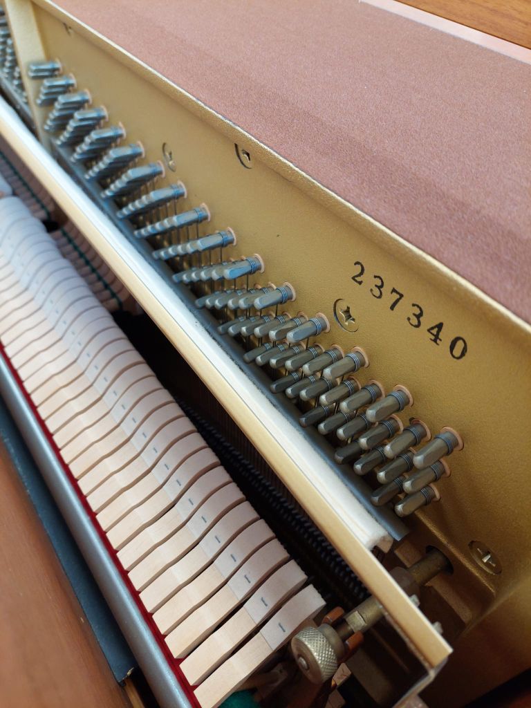 Kemble Prestige upright Piano in Walnut – Gallery image – Roberts Pianos Oxford