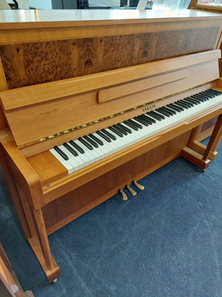 Kemble Prestige upright Piano in Walnut – Featured image – Roberts Pianos Oxford