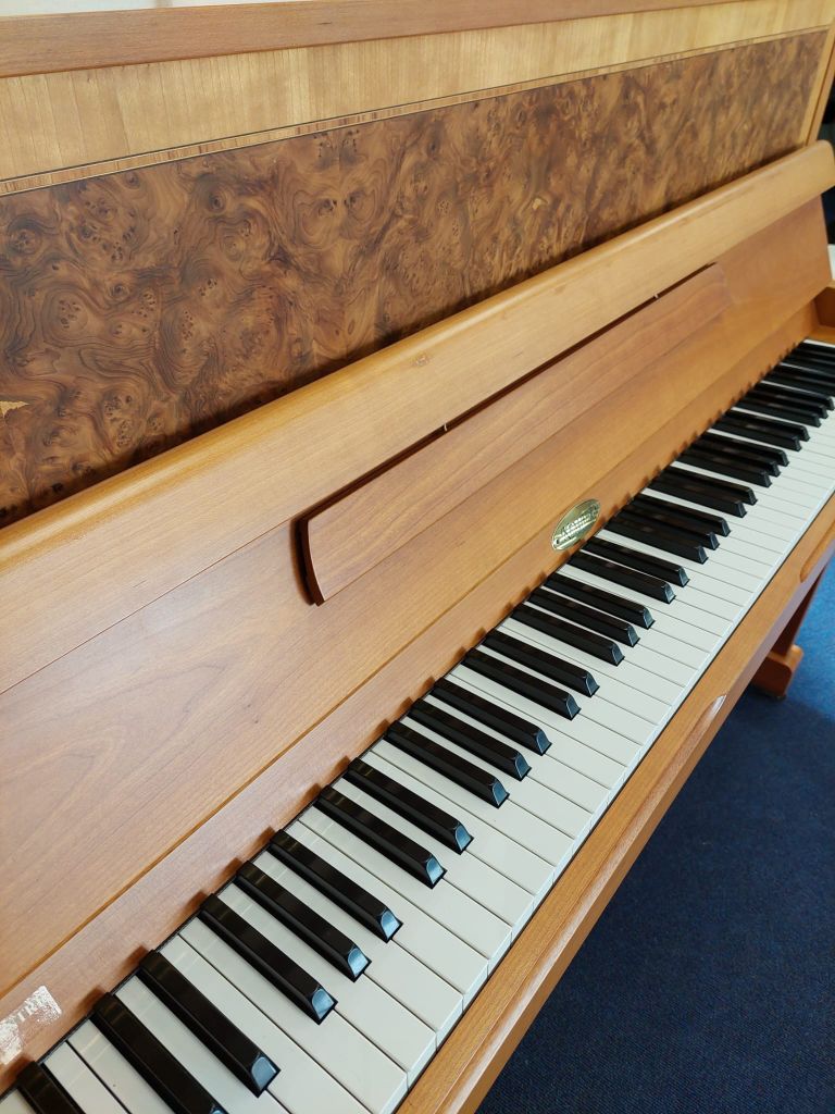 Kemble Prestige upright Piano in Walnut – Gallery image – Roberts Pianos Oxford