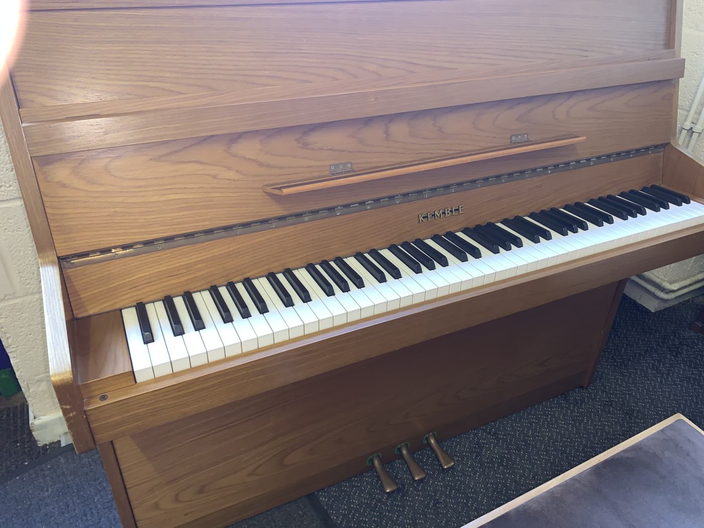 Kemble compact upright Piano in Teak – Featured image – Roberts Pianos Oxford