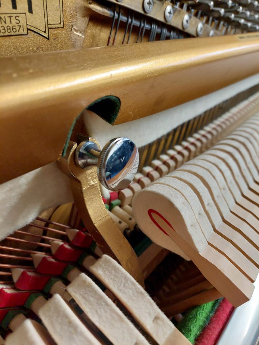 Knight K20 upright Piano in Mahogany – Gallery image – Roberts Pianos Oxford