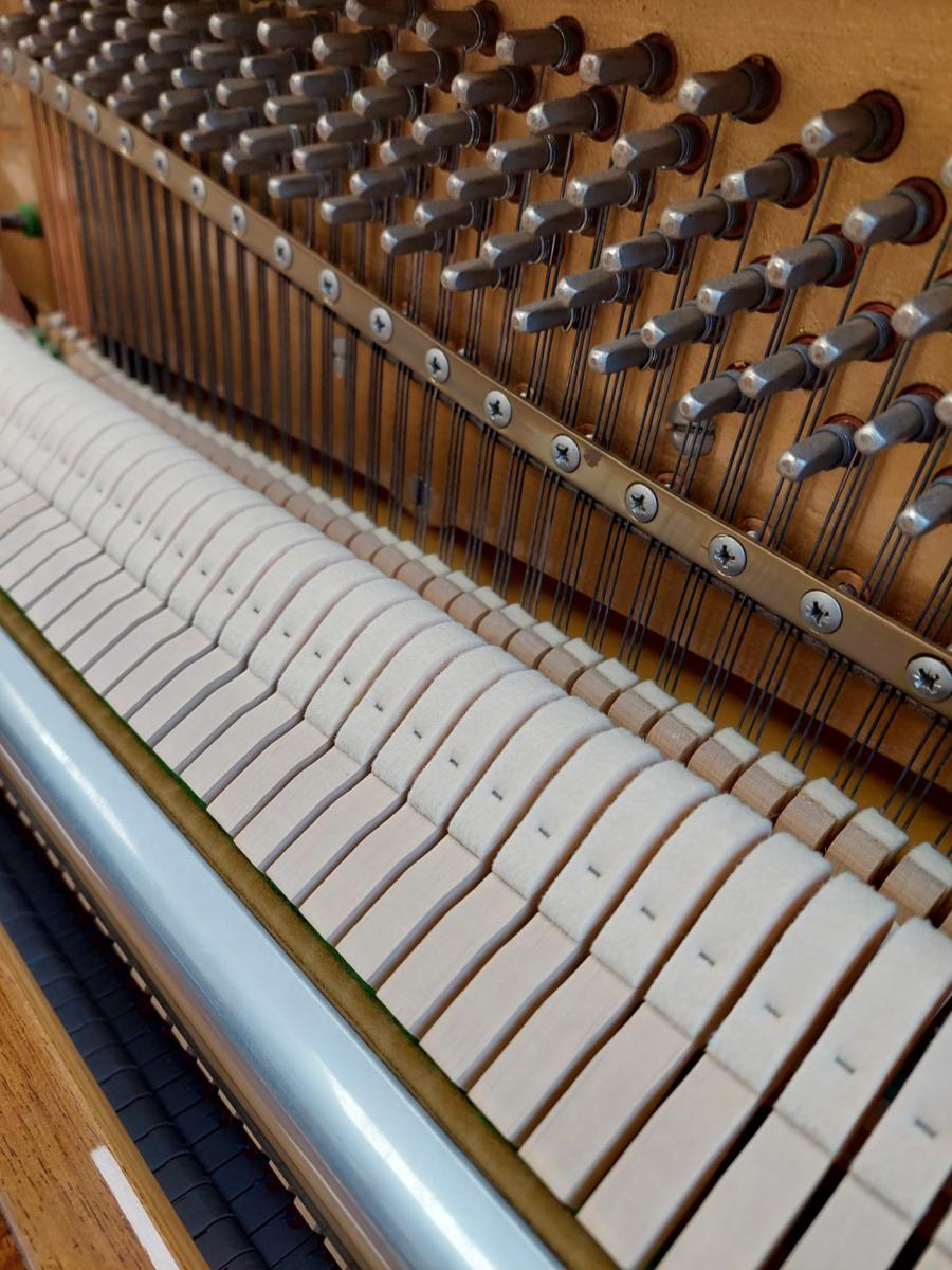Knight K6 (K20) upright Piano in Bright Walnut – Gallery image – Roberts Pianos Oxford