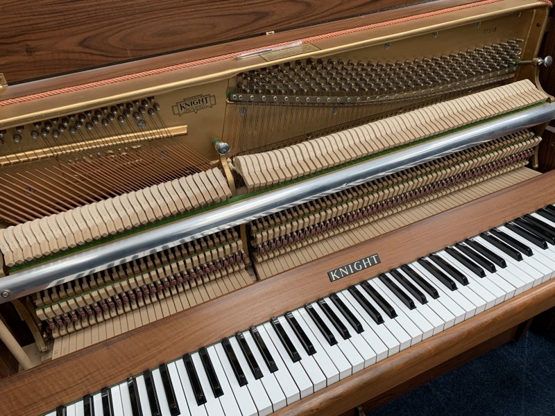 Knight K10 upright Piano in light mahogany – Gallery image – Roberts Pianos Oxford