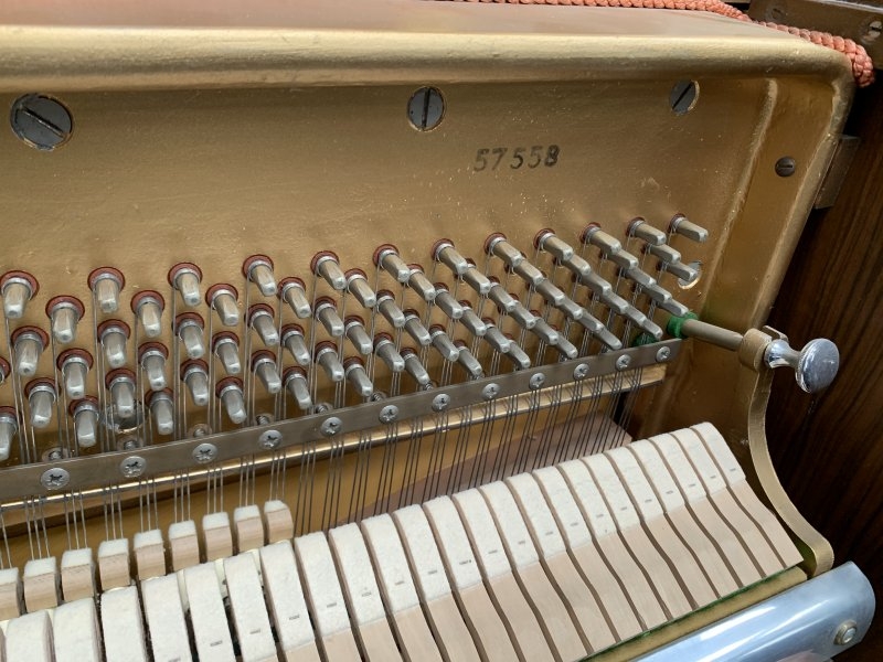 Knight K10 upright Piano in light mahogany – Gallery image – Roberts Pianos Oxford