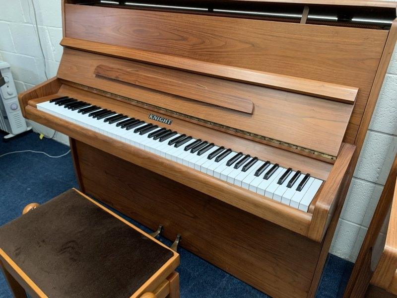 Knight K10 upright Piano in light mahogany – Featured image – Roberts Pianos Oxford
