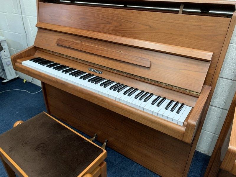 Knight K10 upright Piano in light mahogany – Featured image – Roberts Pianos Oxford