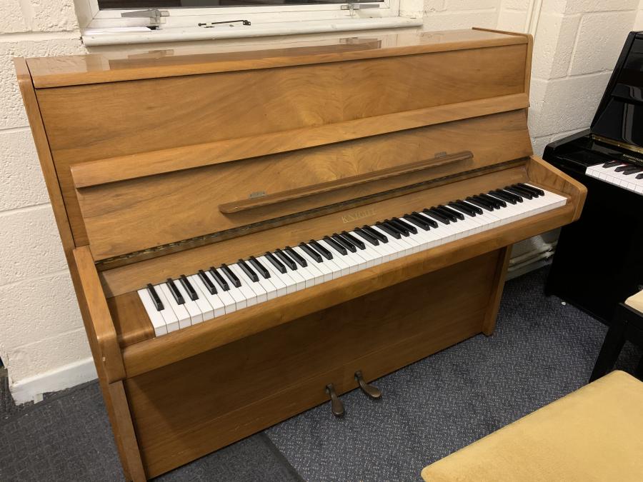 Knight K20 upright Piano in walnut – Featured image – Roberts Pianos Oxford