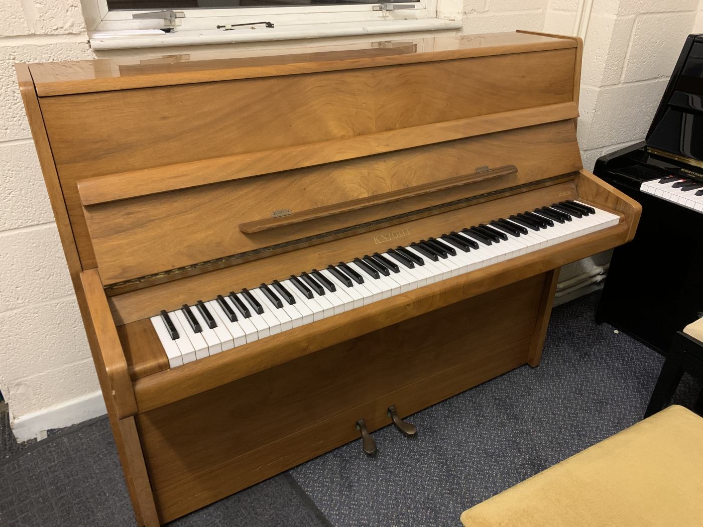 Knight K20 upright Piano in walnut – Featured image – Roberts Pianos Oxford