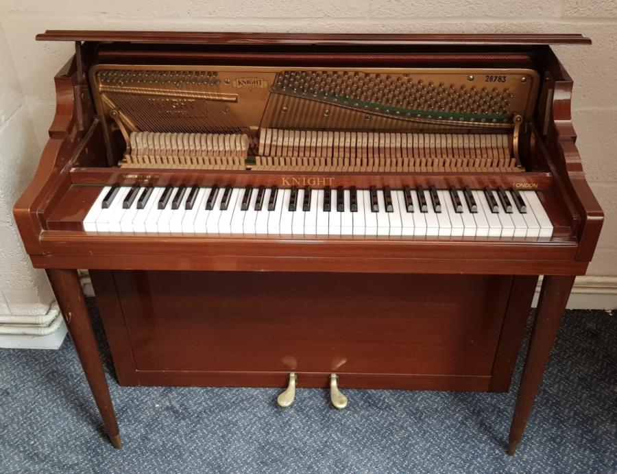 Knight K35 upright Piano in Mahogany – Gallery image – Roberts Pianos Oxford