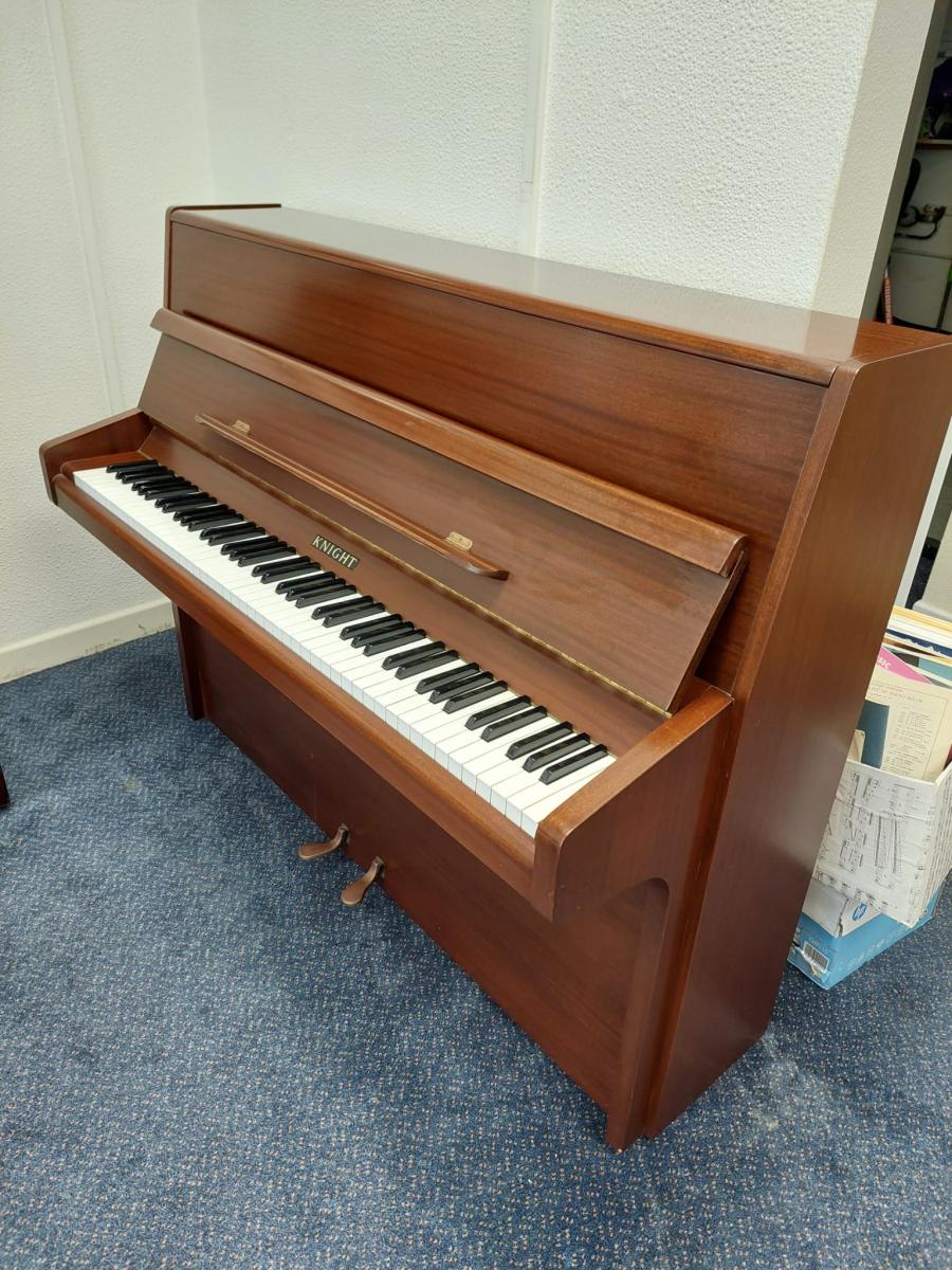 Knight K10 upright Piano in Mahogany – Featured image – Roberts Pianos Oxford