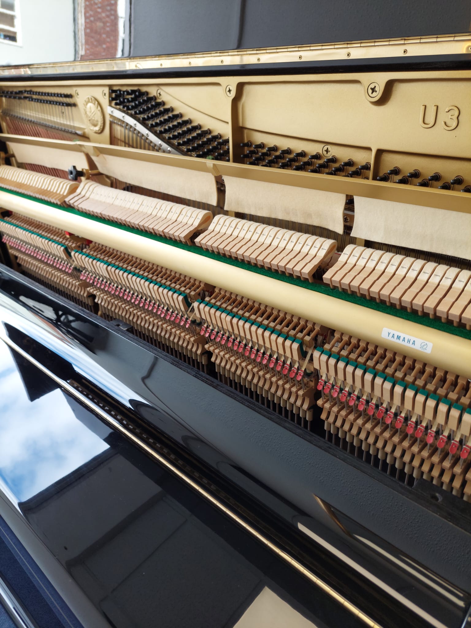 Yamaha U3A Upright Piano in Black Polyester – Gallery image – Roberts Pianos Oxford