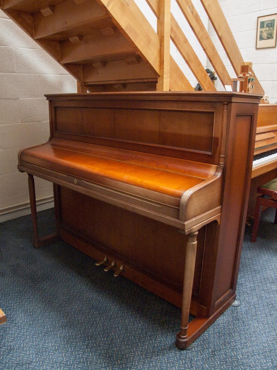 Rippen upright Piano in cherry – Gallery image – Roberts Pianos Oxford