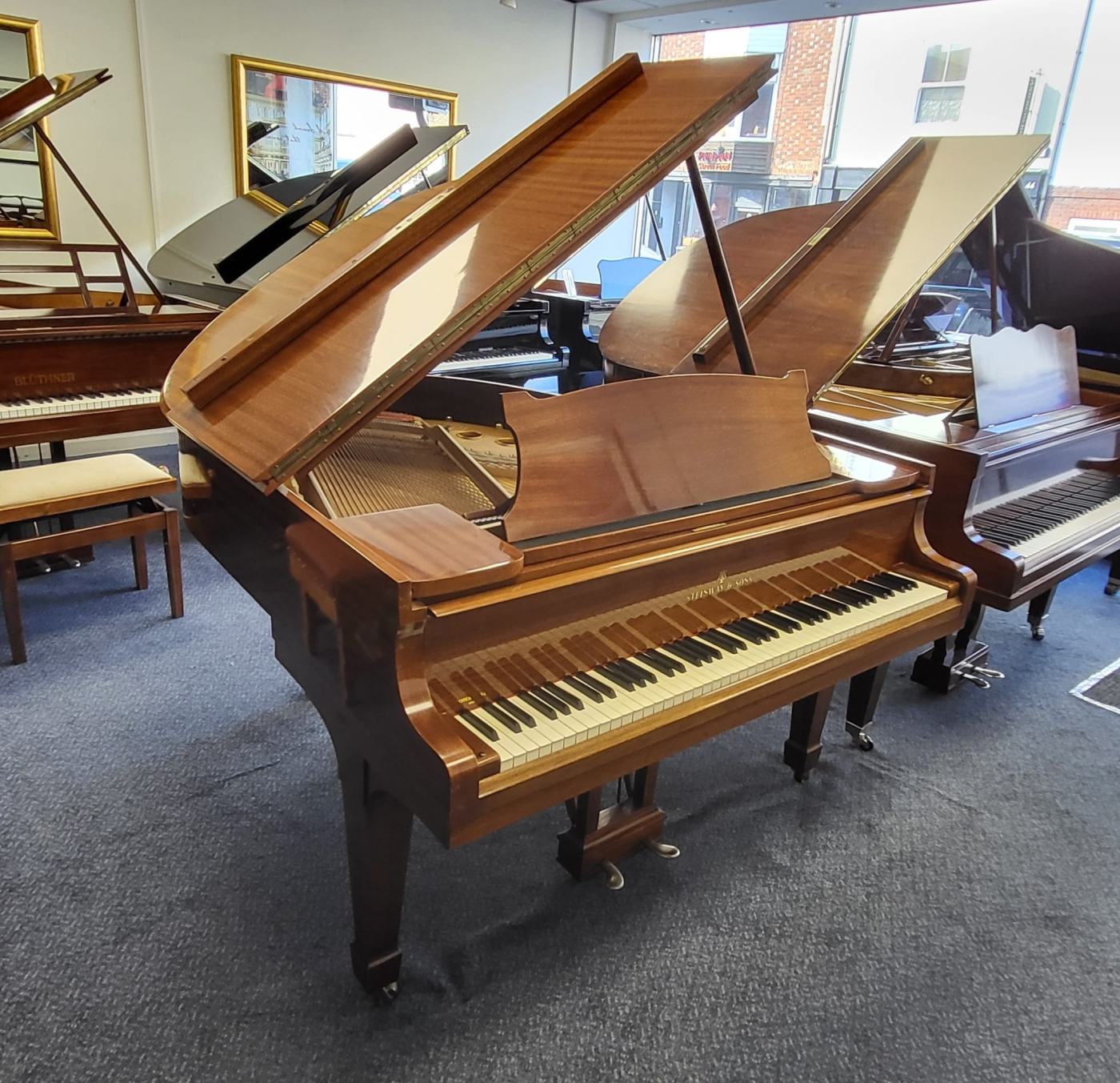 Steinway S grand Piano in mahogany – Featured image – Roberts Pianos Oxford