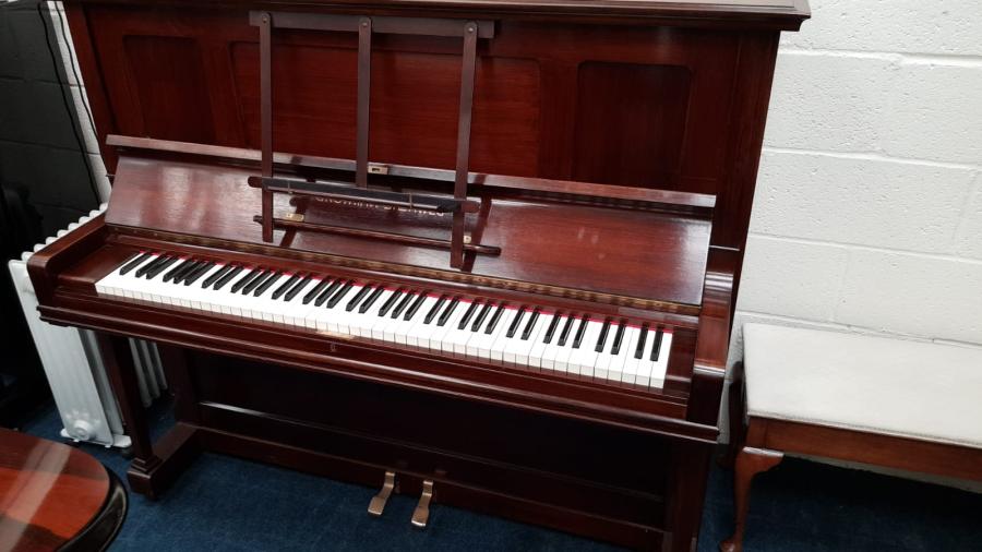 Grotrian Steinweg 132 upright Piano in mahogany – Gallery image – Roberts Pianos Oxford