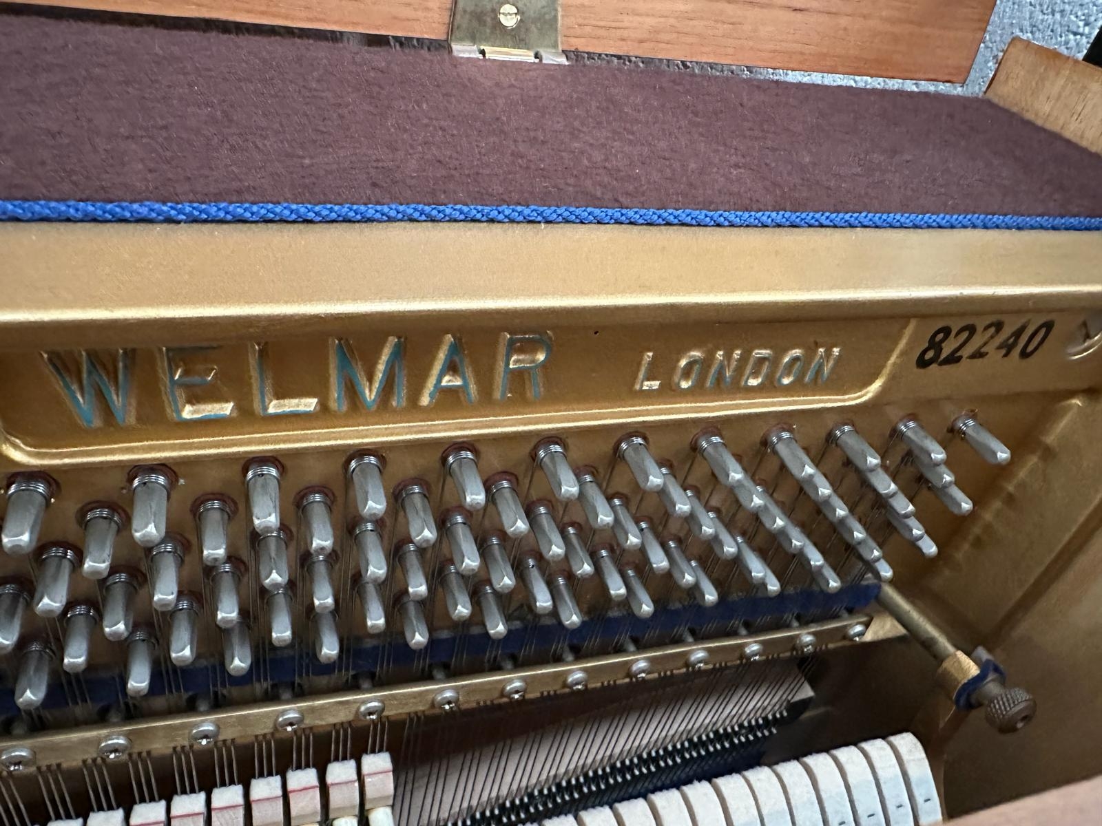 Welmar upright Piano in Teak – Gallery image – Roberts Pianos Oxford
