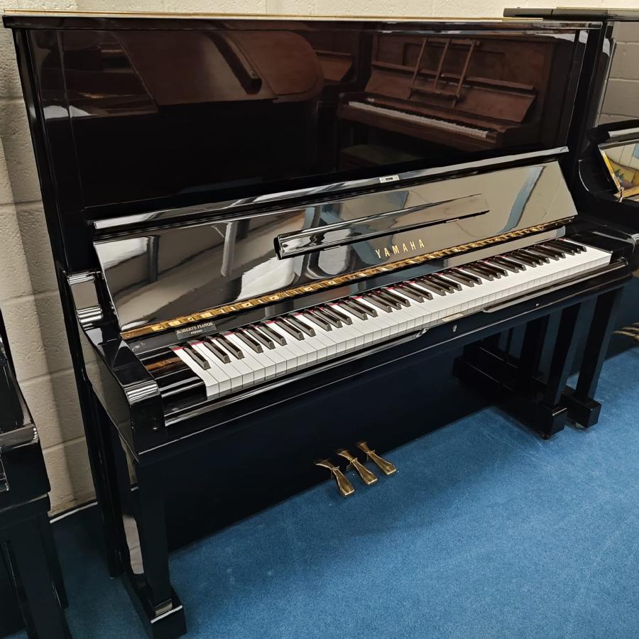 Yamaha U3M upright Piano in black polyester – Featured image – Roberts Pianos Oxford