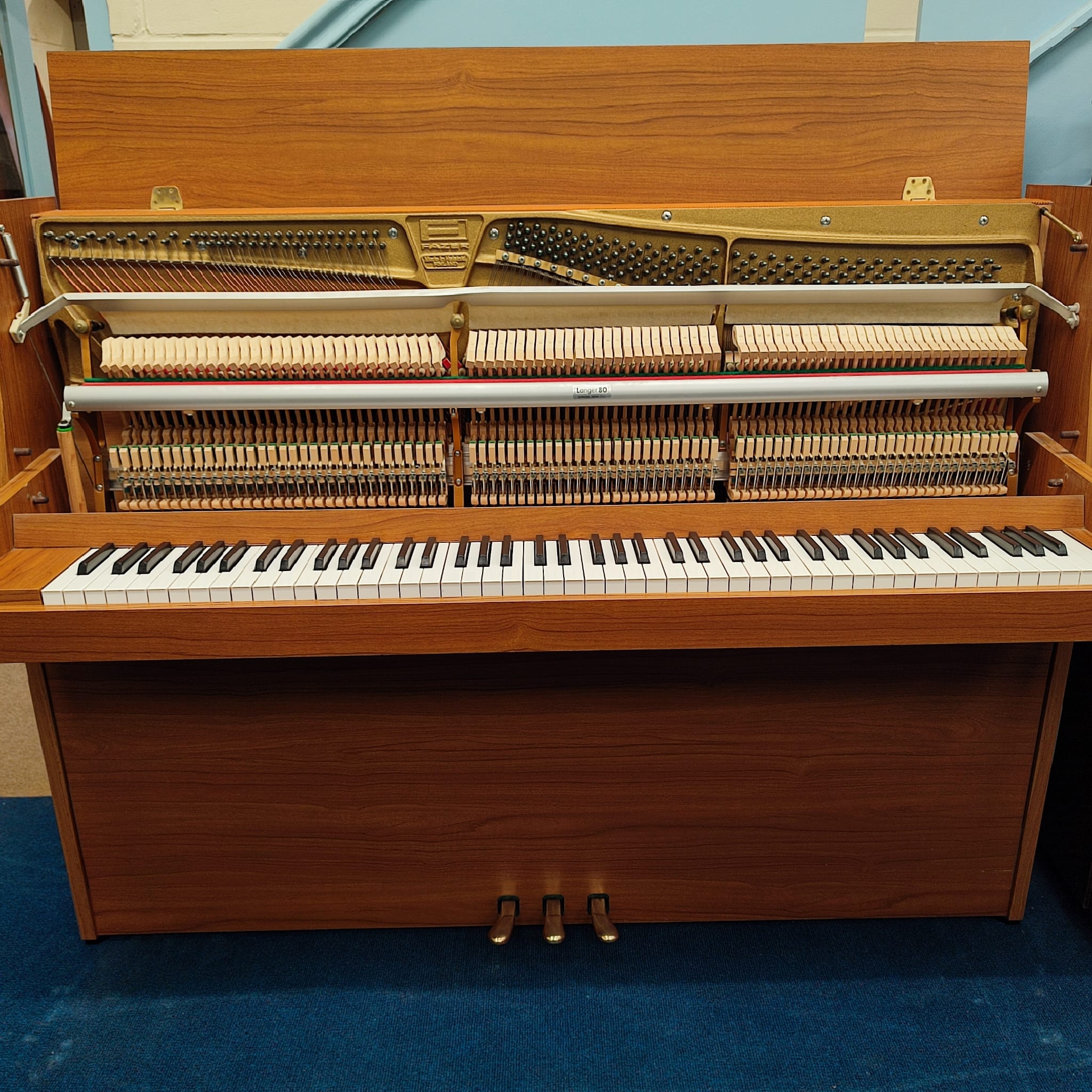 Fazer upright Piano in Light walnut – Gallery image – Roberts Pianos Oxford