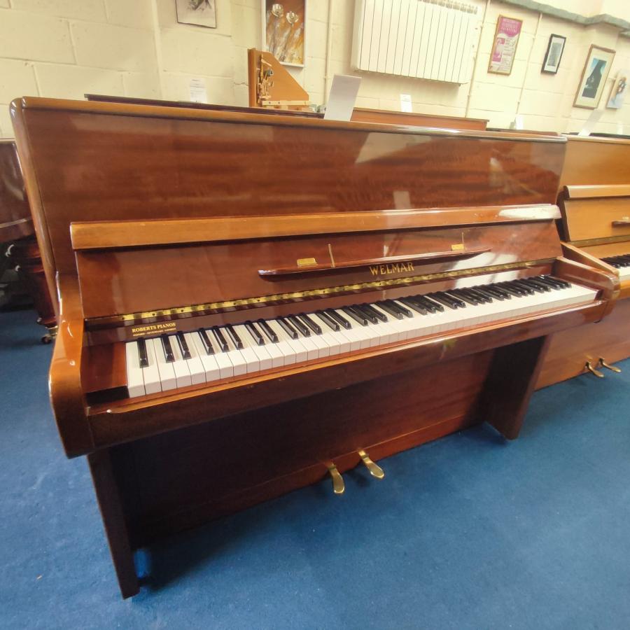 Welmar upright Piano in Mahogany – Featured image – Roberts Pianos Oxford